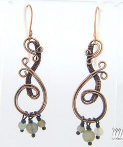 Boucles d'oreille Nollick - perles en labradorite – Image 5