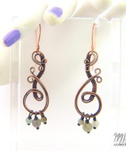 Boucles d'oreille Nollick - perles en labradorite – Image 4