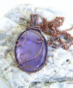 Pendentif Kiana - agate violette wire wrapped – Image 5