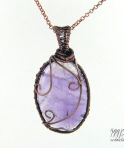 Pendentif Kiana - agate violette wire wrapped – Image 3