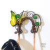 fourche à cheveux jaune et verte