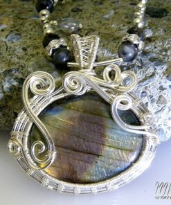 Collier Khaleesi - collier avec pendentif en labradorite – Image 4