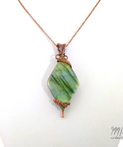 Pendentif Laudine - labradorite tissé avec fil de cuivre – Image 2