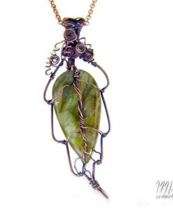 Pendentif Yoen - labradorite wire wrapped avec cuivre – Image 2