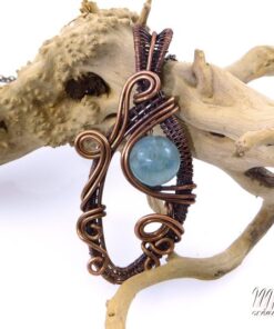 Pendentif Eloi - cuivre brut et fluorite – Image 3