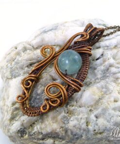 Pendentif Eloi - cuivre brut et fluorite – Image 2