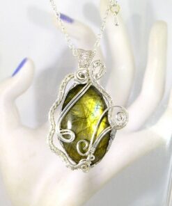 Pendentif Meiga - wire wrapped labradorite – Image 3