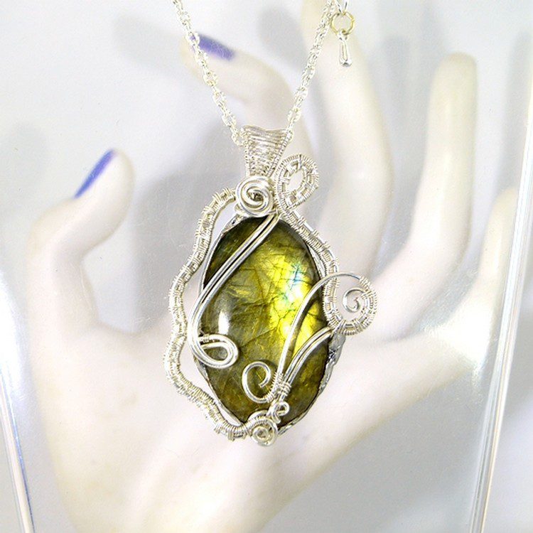 Pendentif Meiga - wire wrapped labradorite – Image 3