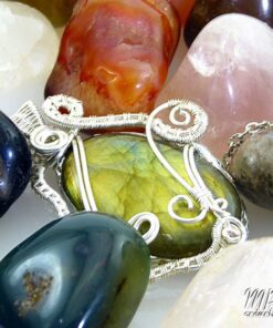 Pendentif Meiga - wire wrapped labradorite – Image 4