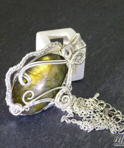 Pendentif Meiga - wire wrapped labradorite – Image 5