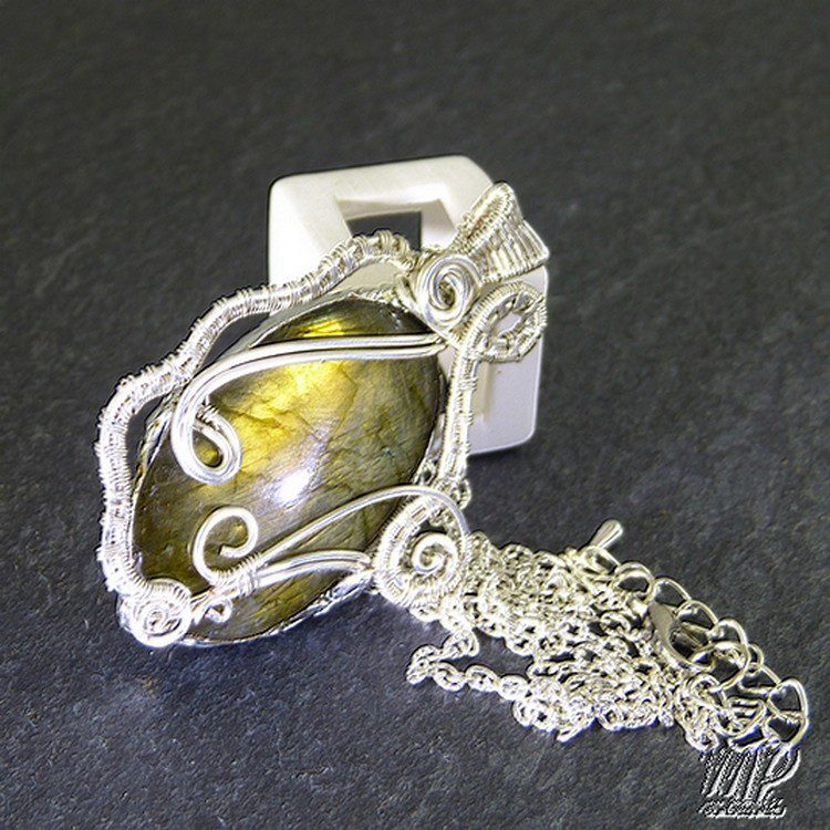 Pendentif Meiga - wire wrapped labradorite – Image 5