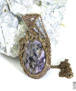 Pendentif Oriande - charoite wire wrapped – Image 6
