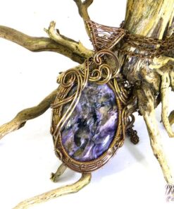Pendentif Oriande - charoite wire wrapped – Image 4