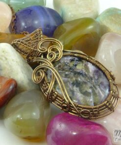 Pendentif Oriande - charoite wire wrapped – Image 3