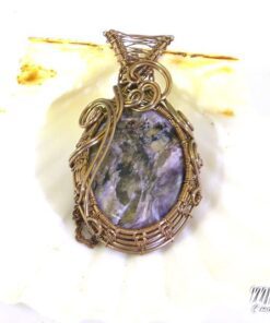 Pendentif Oriande - charoite wire wrapped – Image 2