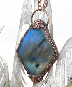 Pendentif Eyvor - labradorite plaqué cuivre – Image 4