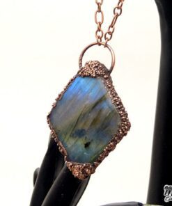 Pendentif Eyvor - labradorite plaqué cuivre – Image 2