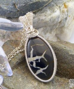 Pendentif Titania - septaria wire wrapped – Image 2