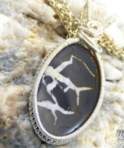 Pendentif Titania - septaria wire wrapped – Image 3
