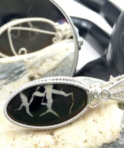 Pendentif Titania - septaria wire wrapped – Image 4