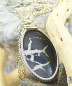 Pendentif Titania - septaria wire wrapped – Image 5