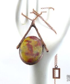 pendentif crazy lace agate gebren