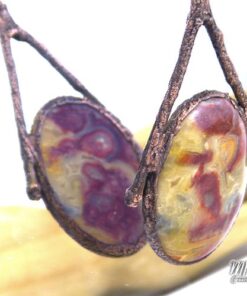 Pendentif Gebren - crazy lace agate sur branche de noisetier – Image 2