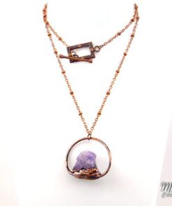 Pendentif Kaylah - améthyste plaqué cuivre – Image 5