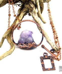 Pendentif Kaylah - améthyste plaqué cuivre – Image 2