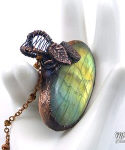 Pendentif Oksa - labradorite cuivrée – Image 6