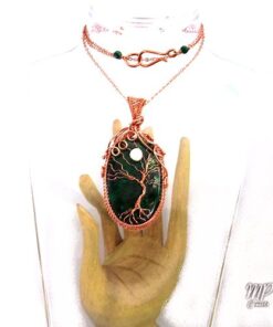 Pendentif Arbre de Vie Ashley - malachite australienne et cuivre – Image 7