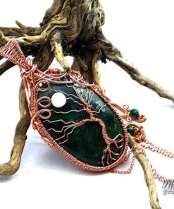 Pendentif Arbre de Vie Ashley - malachite australienne et cuivre – Image 5