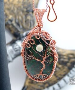 Pendentif Arbre de Vie Ashley - malachite australienne et cuivre – Image 4
