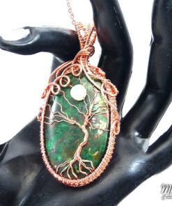 Pendentif Arbre de Vie Ashley - malachite australienne et cuivre – Image 3