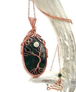 Pendentif Arbre de Vie Ashley - malachite australienne et cuivre – Image 2