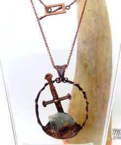 Pendentif Excalibur - quartz fantôme et cuivre – Image 6