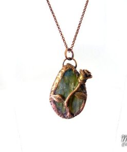 Pendentif Roxia - labradorite sertie cuivre – Image 7