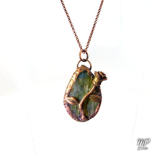Pendentif Roxia - labradorite sertie cuivre – Image 7