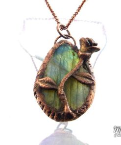 Pendentif Roxia - labradorite sertie cuivre – Image 6
