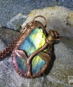 Pendentif Roxia - labradorite sertie cuivre – Image 4