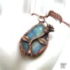 pendentif roxia electroformed avec rose