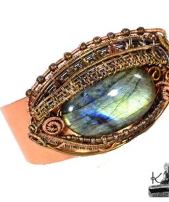 Bracelet Manchette Scatha - oeil de dragon labradorite – Image 10