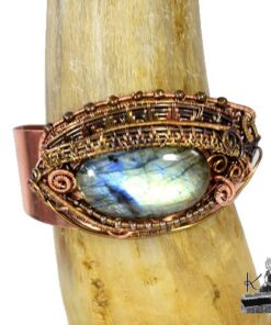 bracelet manchette scatha oeil de dragon en labradorite