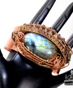 Bracelet Manchette Scatha - oeil de dragon labradorite – Image 5