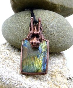 Pendentif Belserion - labradorite avec tête de dragon – Image 4