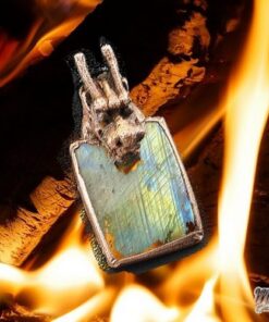 Pendentif Belserion - labradorite avec tête de dragon – Image 2