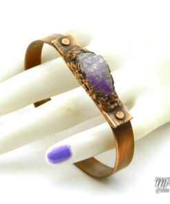 bracelet manchette cuivre steinkatla amethyste