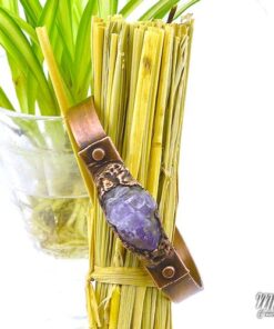 Réservé : Bracelet manchette Steinkatla - améthyste et cuivre – Image 4