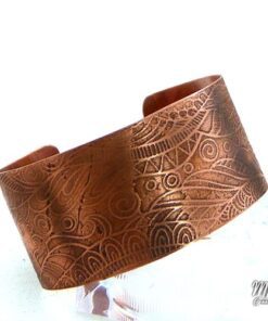 Bracelet Manchette Moyfrid - cuivre naturel gravé – Image 7
