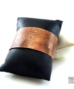 Bracelet Manchette Moyfrid - cuivre naturel gravé – Image 6